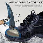 Robustt Double Density High Ankle Safety Shoes with Steel Toe